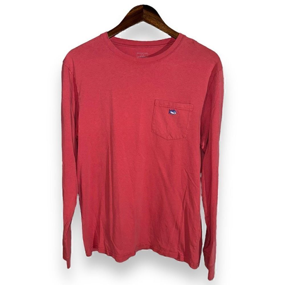 Salmon Southern Tide Skipjack L/S T-Shirt Size M